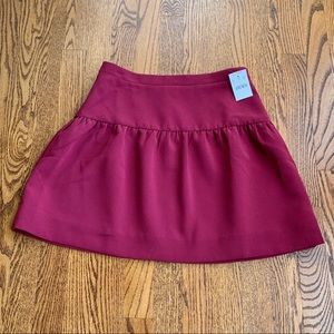 *NWT* J.Crew Factory burgundy mini-skirt